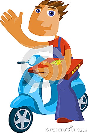 Pizza delivery Vector Illustration