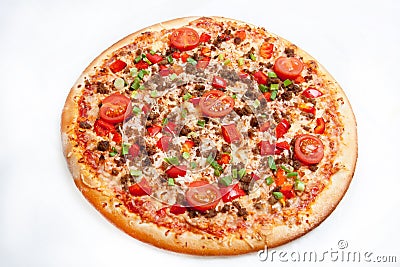 Pizza, different kinds of pizzas to the menu of restaurant and pizzeria Stock Photo