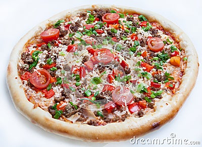 Pizza, different kinds of pizzas to the menu of restaurant and pizzeria Stock Photo