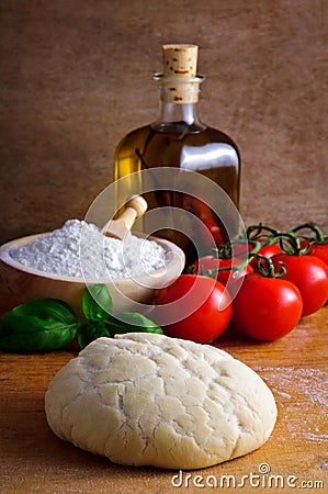 Pizza dough Stock Photo