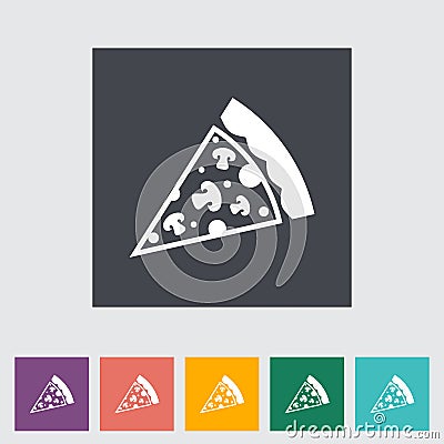 Pizza flat icon Vector Illustration
