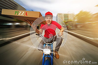 Pizza Guy Stock Photo