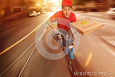 Pizza Guy Stock Photo