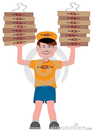 Pizza Has Arrived Vector Illustration