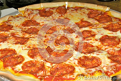 Pizza. Homemade pizza. Delicious pizza. World Pizza Day. February 9. 2024. Stock Photo