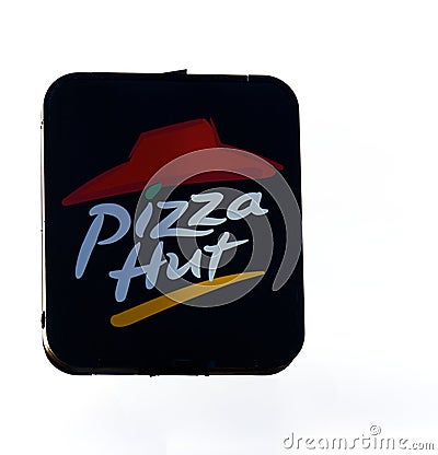 Pizza Hut sign Editorial Stock Photo