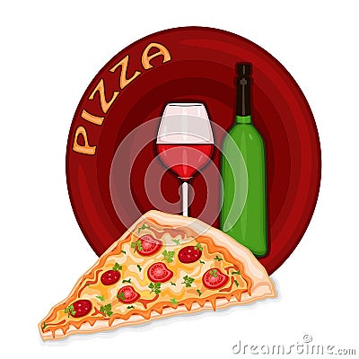 Pizza Icon Vector Illustration