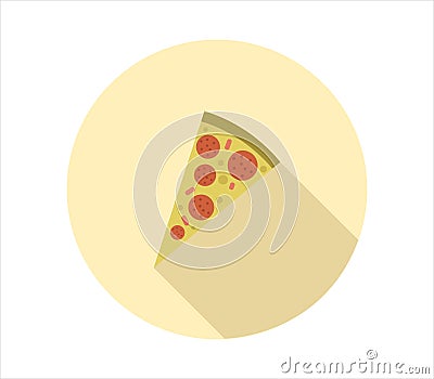 Pizza icon illustrated in vector on white background Stock Photo