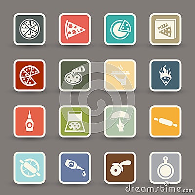 Pizza icons vector Vector Illustration