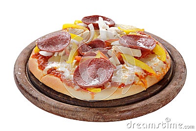 Pizza Isolated On White Stock Photo