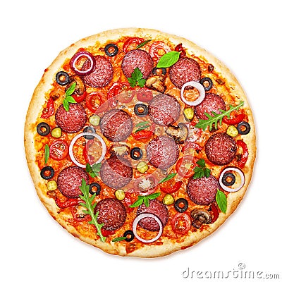 Pizza isolated Stock Photo