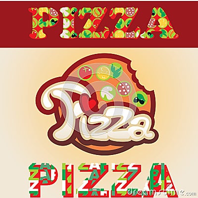 Pizza label Vector Illustration