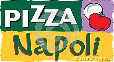 Pizza Label Illustration Vector Illustration