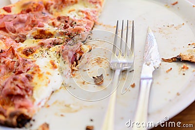 Pizza leftovers Stock Photo