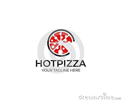 Pizza Logo Template. Fast Food Vector Design Vector Illustration
