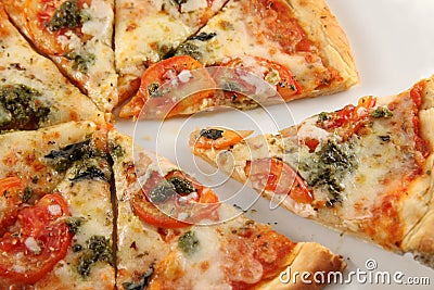 Pizza Margarita Stock Photo