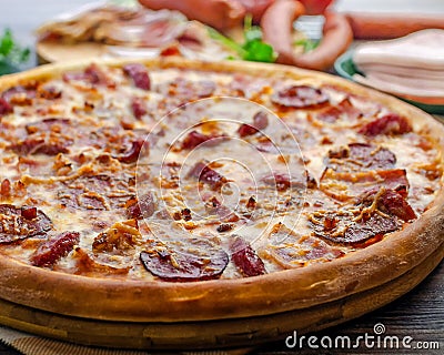 Pizza meat feast 2 Stock Photo