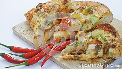 Pizza is my favorite fast food in my urgent day. Stock Photo