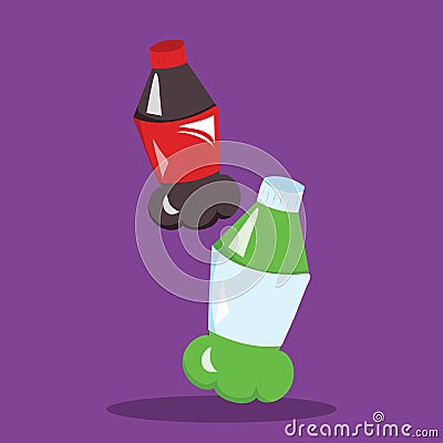 PIZZA PARTY DRINKS 10 Vector Illustration