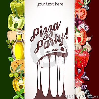 Pizza party Vector Illustration