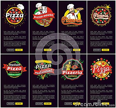 Pizza Restaurant and Pizzeria Vector Illustration Vector Illustration