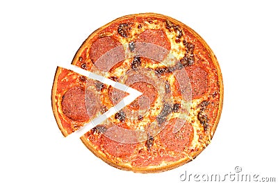 Pizza salami. Stock Photo