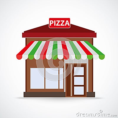 Pizza Shop Vector Illustration