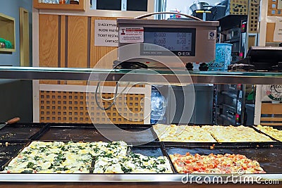 Pizza shop in Rome, Italy Editorial Stock Photo