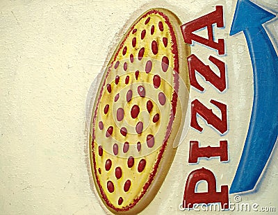 Pizza Sign Stock Photo