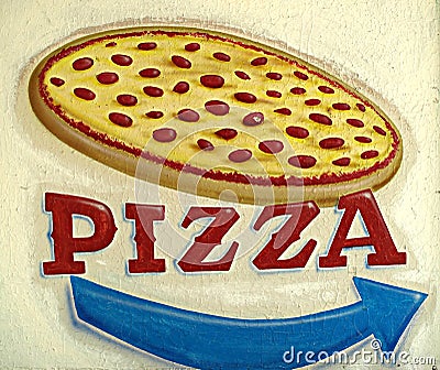 Pizza Sign Stock Photo