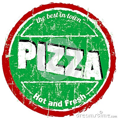 Pizza sign / stamp Vector Illustration