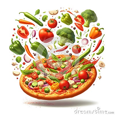 Pizza slice delicious on light background Stock Photo