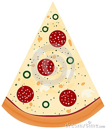 Pizza slice icon vector Vector Illustration