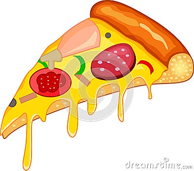 Pizza slice Vector Illustration