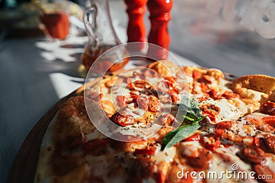 Pizza on the table Stock Photo