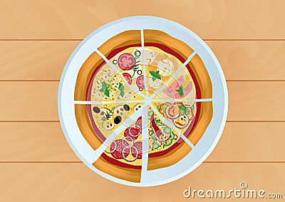 Pizza vector illustration Vector Illustration