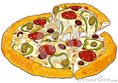 Pizza vector version Vector Illustration