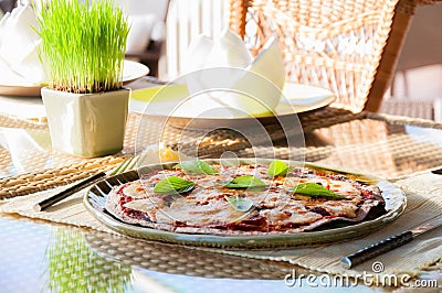 Pizza vegetarian Stock Photo