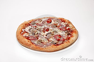 Pizza whitebackground Stock Photo