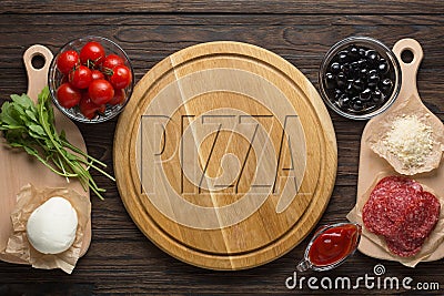 Pepperoni pizza, italian style pizza, homemade pizza dough, restaurant table, margherita pizza, tasty fresh, tomatoes sauce, tasty Stock Photo