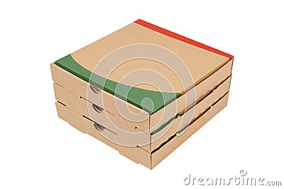 Pizzas boxes Stock Photo