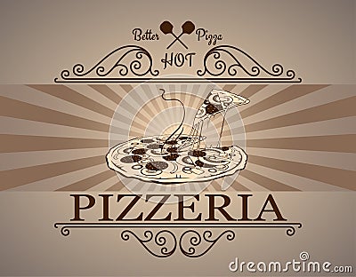 Pizzeria logo Stock Photo