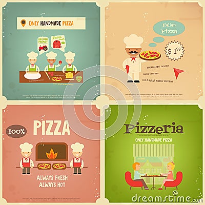 Pizzeria Vector Illustration