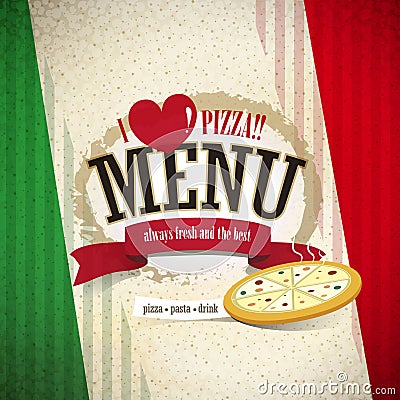 Pizzeria menu Vector Illustration