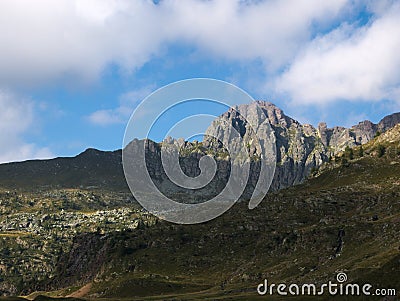 Pizzo del becco peak on the Bergamo Alps Stock Photo