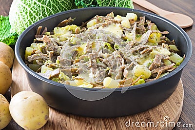 Pizzoccheri, italian homemade pasta. Stock Photo