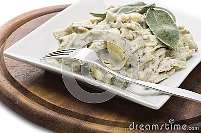 Pizzoccheri Valtellinesi Stock Photo