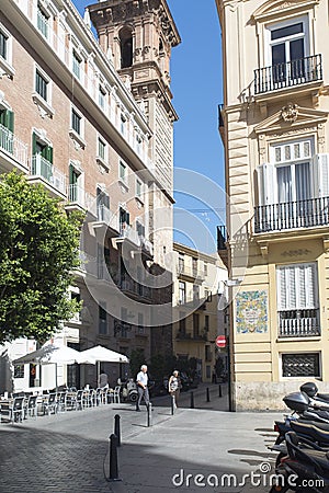 Placa de Manises square, ValÃ¨ncia, Spain Editorial Stock Photo