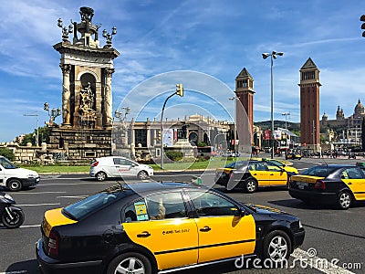 Placa Espanya Barcelona Editorial Stock Photo