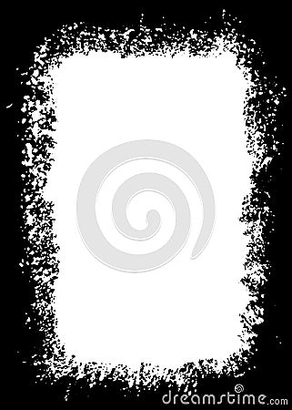 Abstract Decorative Black & White Edge. Type Text Inside, Use as Overlay or for Layer / Clipping Mask Stock Photo